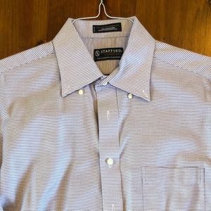 Stafford Blue Dress Shirt. 16.5 34/35